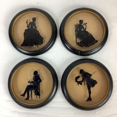 5174 Antique Silhouette & Washington Period Style 1700-1800 Silhouettes Series of 4