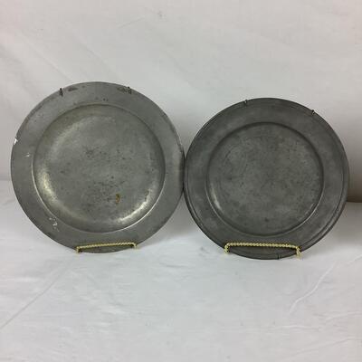 5184 Early Antique Pewter Plates