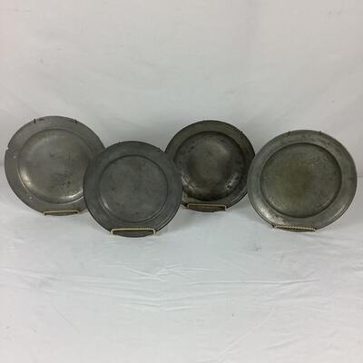 5184 Early Antique Pewter Plates