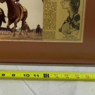 Jimmy the Greek signed framed 18â€ wide x 16â€ high Horse ðŸŽ Racing Memorabilia