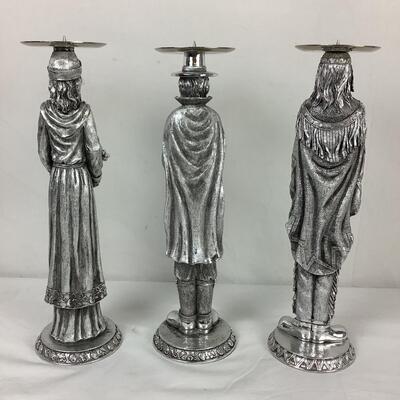 5187 Godinger Nutcracker/Cork Screw & Metal Native Figure Candle Sticks