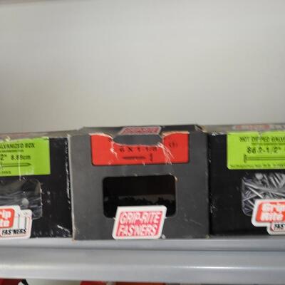 Box lot  of screws and nails
