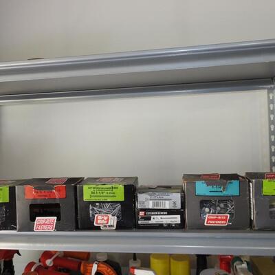 Box lot  of screws and nails