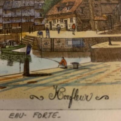 Framed Art of Honfleur, France ðŸ‡«ðŸ‡· 10â€ wide x 7.5â€ high
