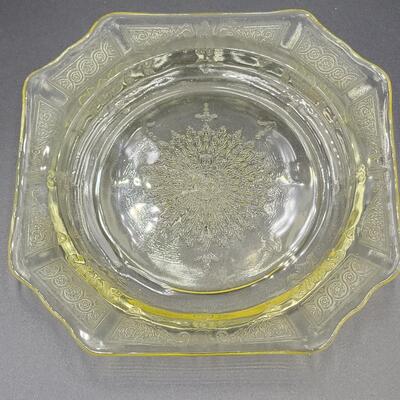 Vintage Topaz Yellow Princess Plates