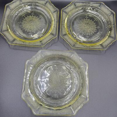 Vintage Topaz Yellow Princess Plates