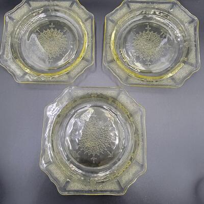 Vintage Topaz Yellow Princess Plates