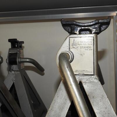 Grouping of 4 jack stands