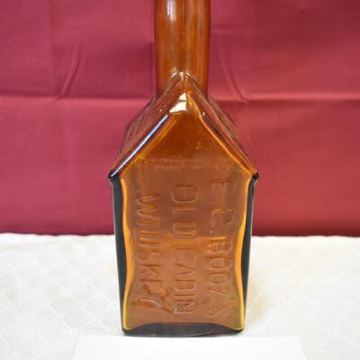Vintage Amber E.C. Booz'sOld Cabin Whiskey Bottle