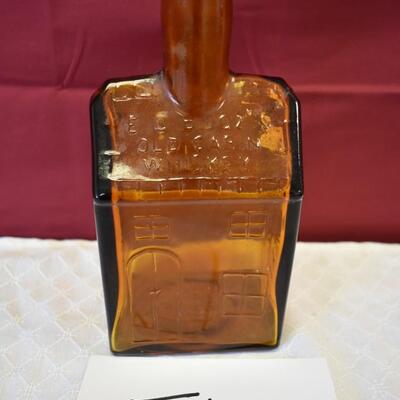 Vintage Amber E.C. Booz'sOld Cabin Whiskey Bottle