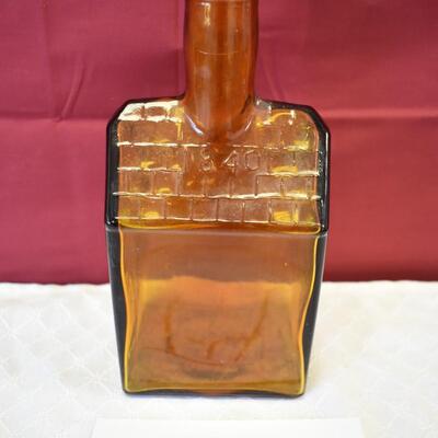 Vintage Amber E.C. Booz'sOld Cabin Whiskey Bottle