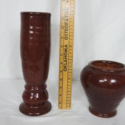 Pair of pottery vases