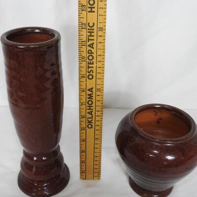 Pair of pottery vases
