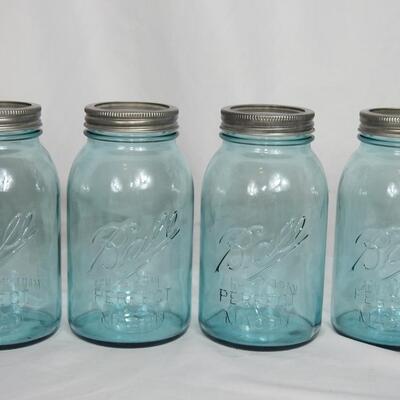 Box lot of jars and dish soap