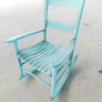 Vintage Solid Wood Child's Shaker Porch Rocker | EstateSales.org