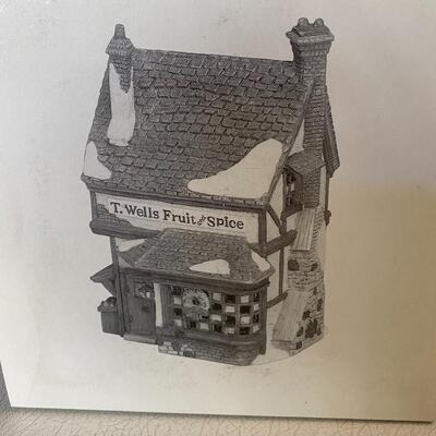 Department 56 ~Vintage ~ Heritage Village ~ T. Wells Fruit & Spice Shop