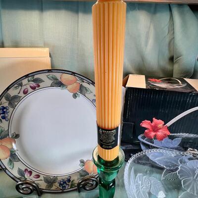 Italian Grape bowl, New Mikasa plate, New glass basket
