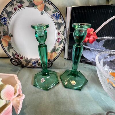 Italian Grape bowl, New Mikasa plate, New glass basket