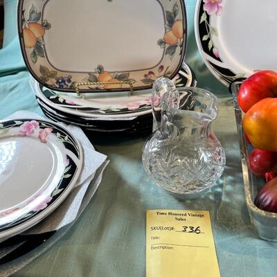 Gibson Floral dinner plates, regency bone china triple desert plate