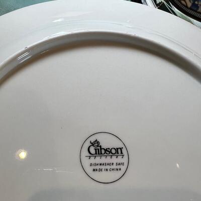 Gibson Floral dinner plates, regency bone china triple desert plate