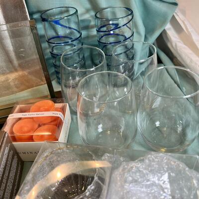 Glasses and candles