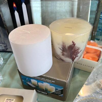 Glasses and candles