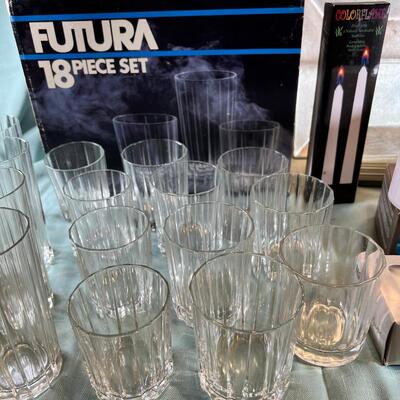 Glasses and candles