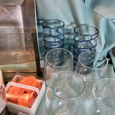 Glasses and candles
