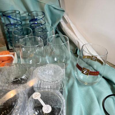 Glasses and candles