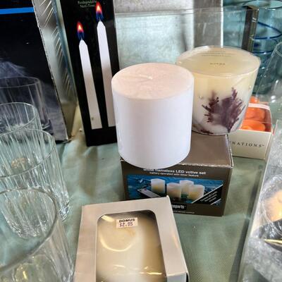 Glasses and candles