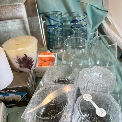 Glasses and candles
