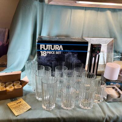 Glasses and candles