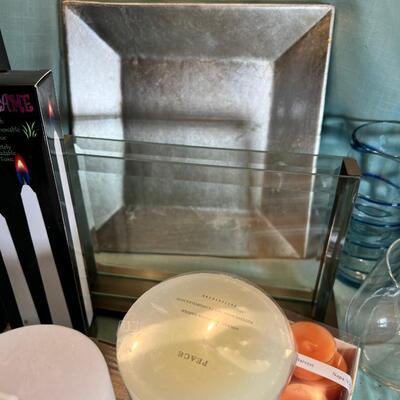 Glasses and candles