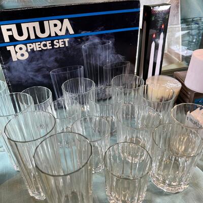 Glasses and candles