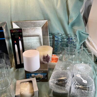 Glasses and candles