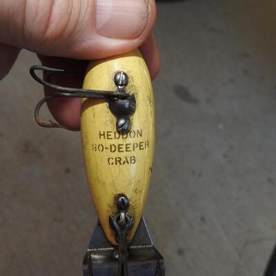 Vintage Heddon Go Deeper Crab fishing lure