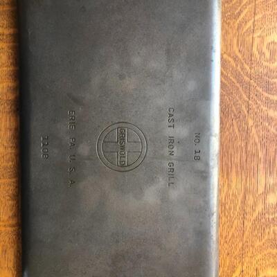 Cast Iron Griswold Grill No. 18