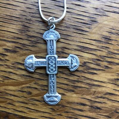 Large Sterling Silver Cross