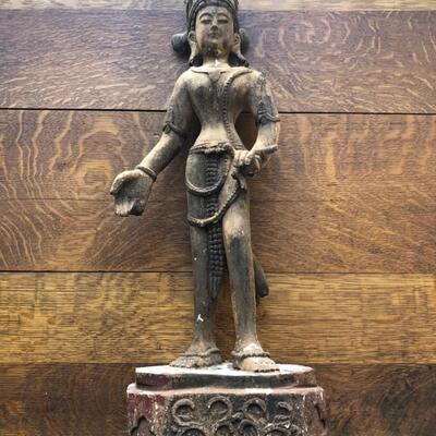 Vintage Wooden Religious Statue
