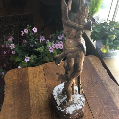 Vintage Wooden Religious Statue
