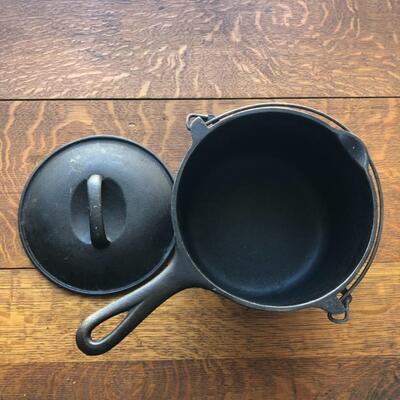 Cast Iron Griswold Deep Fat Frier with Lid