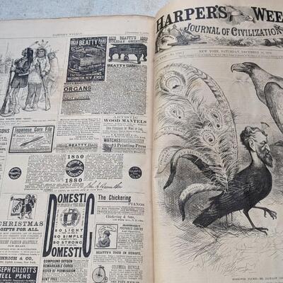Incredible 1876 June-December, Harper's Weekly Journal of Civilization Vol XX