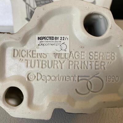 Department 56 ~ TUTBURY PRINTER ROOM 1810