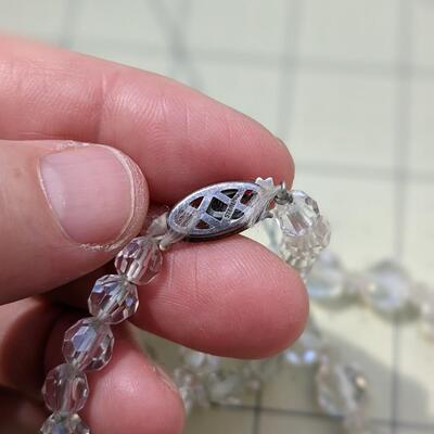 Lovely Glass Beaded Necklace with Sterling Silver Clasp