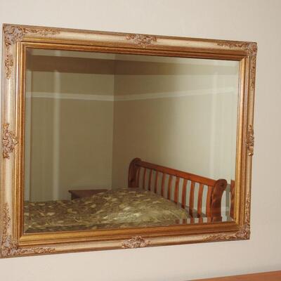 Gold framed mirror