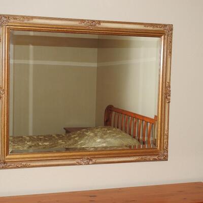 Gold framed mirror