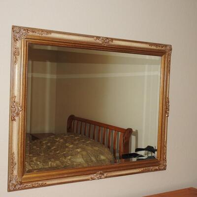 Gold framed mirror