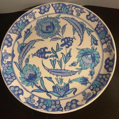 5 Turkish ðŸ‡¹ðŸ‡· Plates - 3 ALTIN GINI Handmade Turkish Ceramic Chargers & 2 Wall plates 11â€  & 12â€ approx
