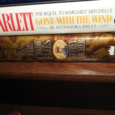 Stack of hardback books