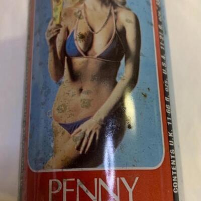 RisquÃ© Tennents Lager Penny Series - 5 empty cans. Scottish ðŸ´ó §ó ¢ó ³ó £ó ´ó ¿  beer cans